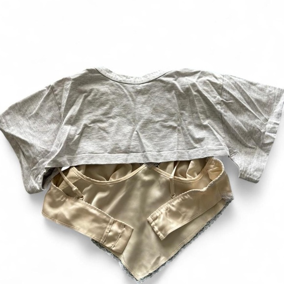 Alexander Wang Gray and Cream Top - Picture 2 of 5